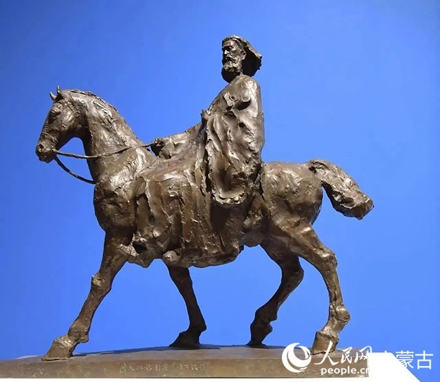 吳為山作品《馬可波羅》。人民網(wǎng)記者 富麗娟攝