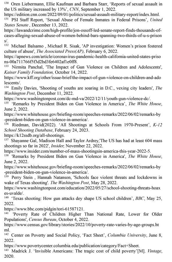 （圖表）［2022年美國(guó)侵犯人權(quán)報(bào)告］《2022年美國(guó)侵犯人權(quán)報(bào)告》注釋?zhuān)?1）