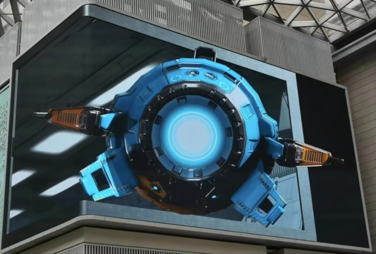 外灘中央內(nèi)庭的裸眼3D大屏。人民網(wǎng) 黃津曉虎攝