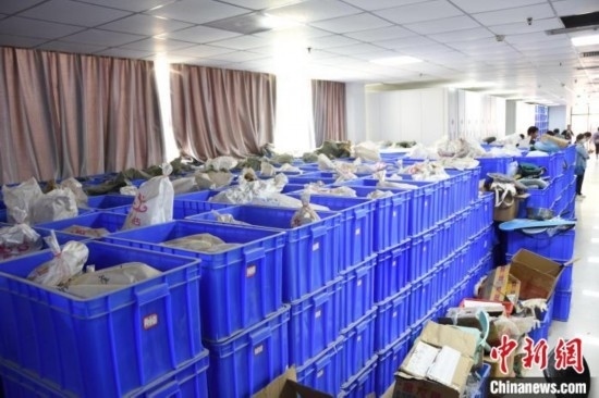 圖為待清理的骨骼標本。王宇 攝