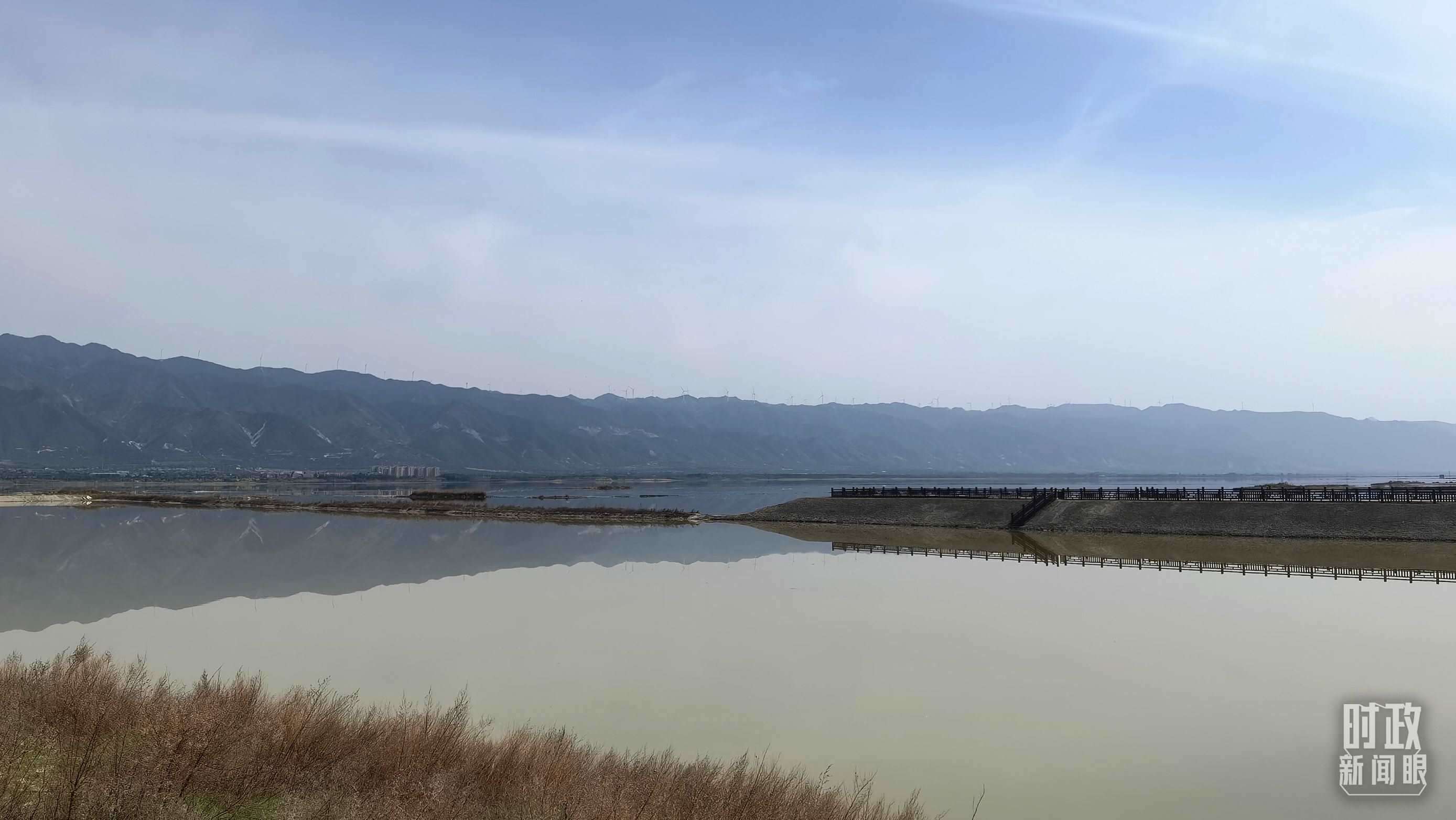 △運城鹽湖。（總臺央視記者馬亞陽拍攝）