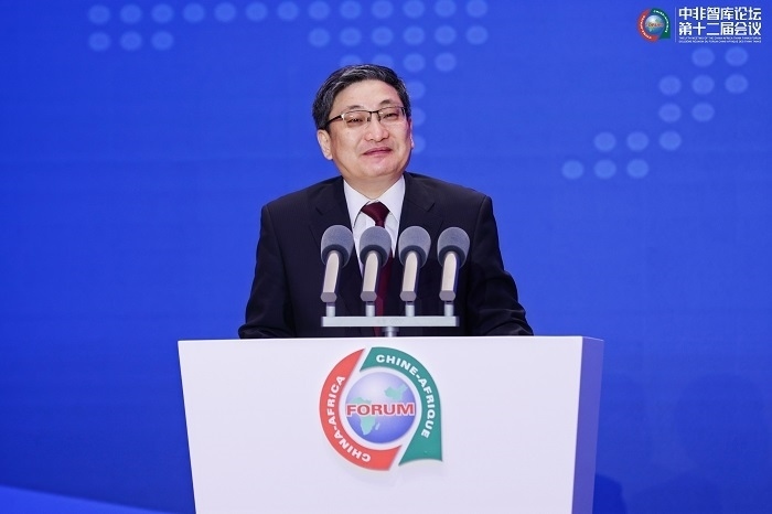 中國(guó)政府非洲事務(wù)特別代表劉豫錫在中非智庫(kù)論壇第十二屆會(huì)議開(kāi)幕式上發(fā)表致辭。浙江師范大學(xué)非洲研究院供圖