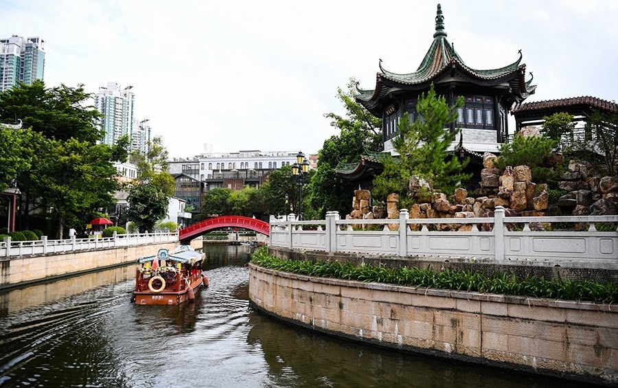 2022年7月19日拍攝的廣州永慶坊一角。新華社記者 鄧華 攝