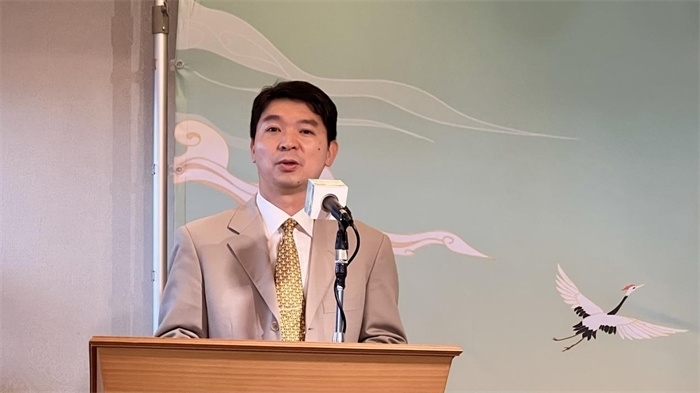 中國駐東京旅游辦事處主任歐陽安致辭。中國駐東京旅游辦事處供圖