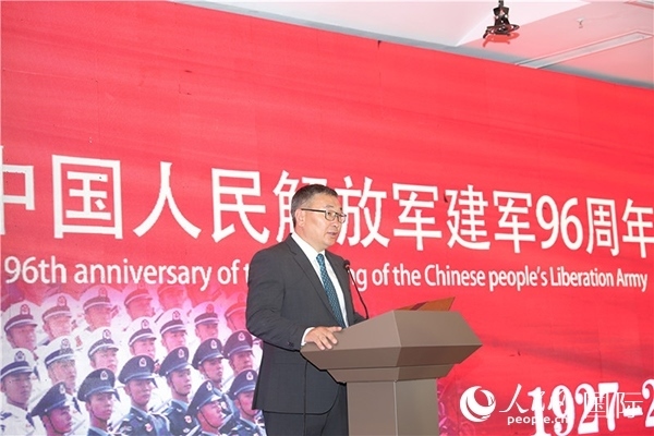 蒙古國國防部副部長瑪格奈致辭。人民網(wǎng)記者 霍文攝J