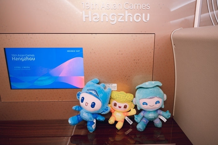 亞運(yùn)會(huì)吉祥物。上海鐵路局融媒體中心供圖