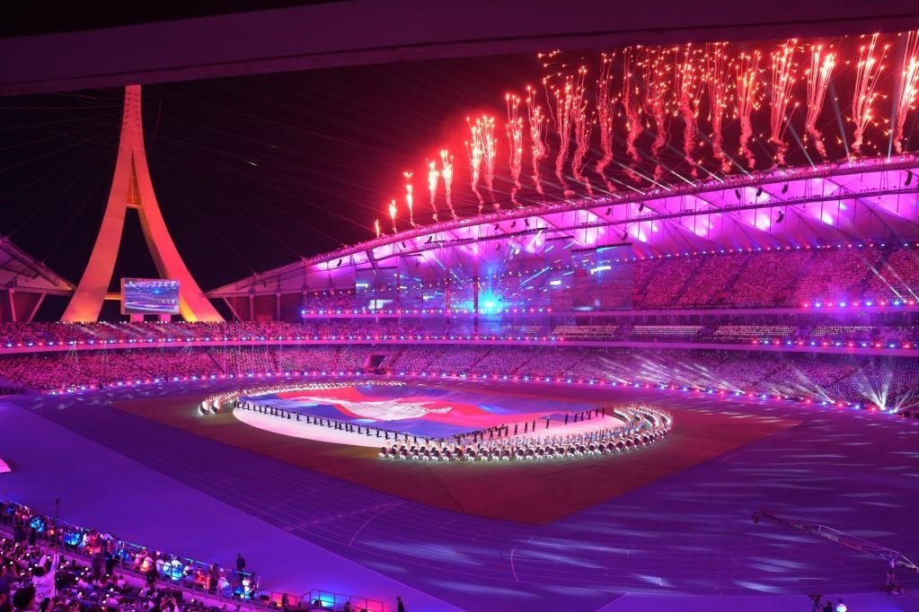 5月5日，第32屆東南亞運動會在柬埔寨首都金邊的國家體育場開幕。
