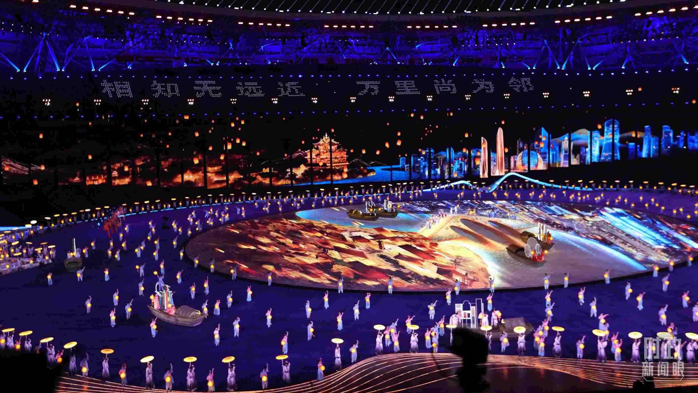 △杭州第19屆亞運(yùn)會(huì)開幕式。（總臺(tái)央視記者魏幫軍拍攝）