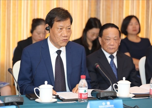 中國社會工作聯(lián)合會會長陳存根致辭。主辦方供圖