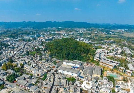 航拍舊州古鎮(zhèn)。人民網(wǎng) 陽(yáng)茜攝