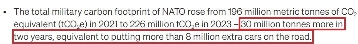 看看北約的“碳足跡”，就知道西方的氣候承諾有多扯