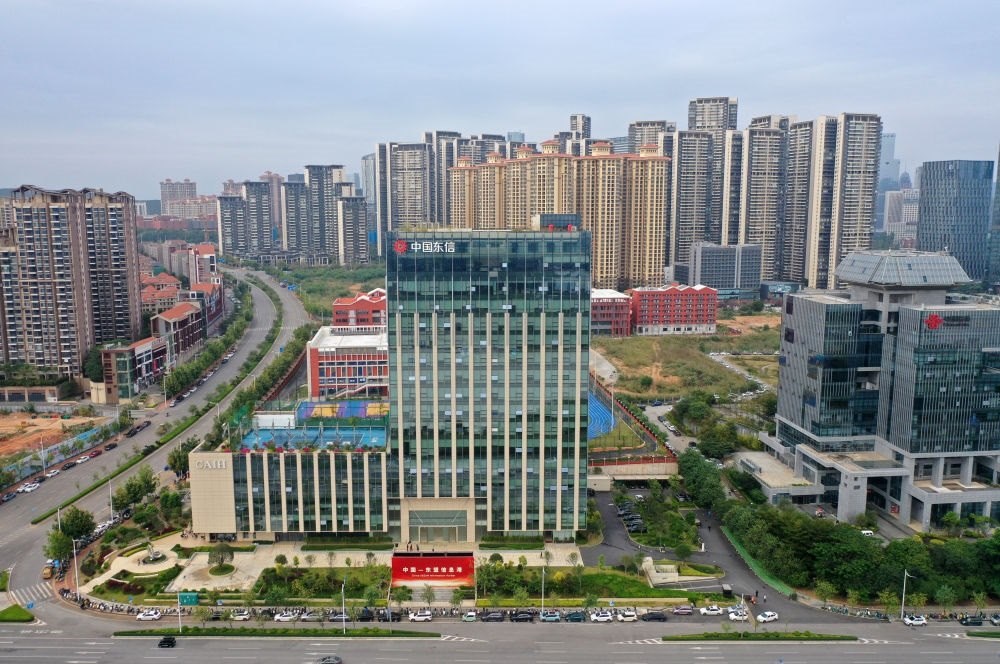 中國(guó)—東盟信息港（無人機(jī)照片）。