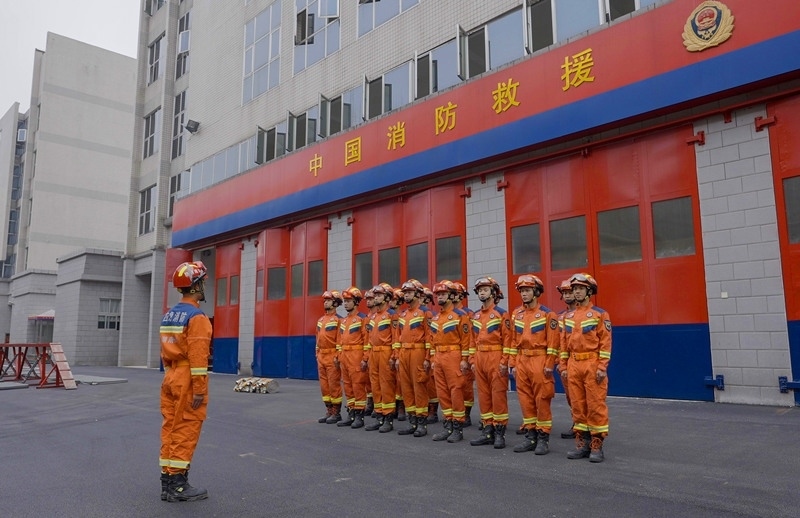 集結(jié)列隊(duì)。受訪(fǎng)者供圖