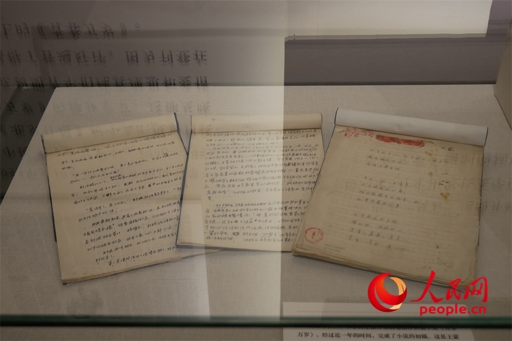 《青春萬歲》手稿。人民網(wǎng)記者 韋衍行攝