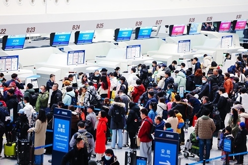 2024年春運首日，大興機場預(yù)計保障進出港旅客13.59萬人次。大興機場供圖