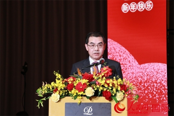 中國駐日本大使吳江浩致辭。人民網(wǎng) 許可攝