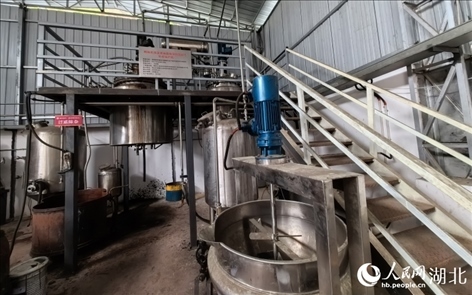 壩漆工業(yè)化量產(chǎn)設(shè)備。人民網(wǎng)記者 周雯攝