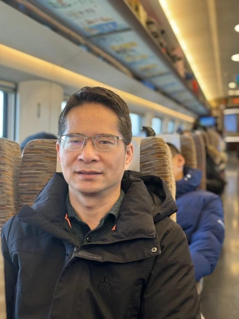 楊萬坤乘坐高鐵往返京津。（采訪對象供圖）