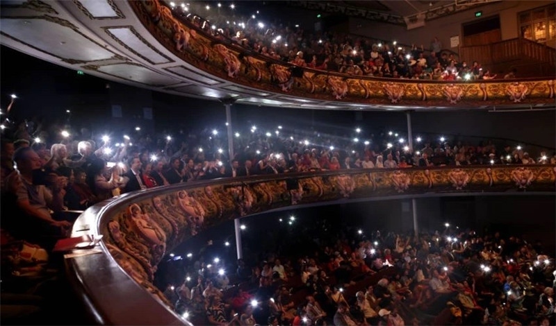 2024年“四海同春”慰?jī)S訪演團(tuán)亞太團(tuán)新西蘭惠靈頓演出現(xiàn)場(chǎng)。圖片由陸欣讌、孟韜、葉勇提供