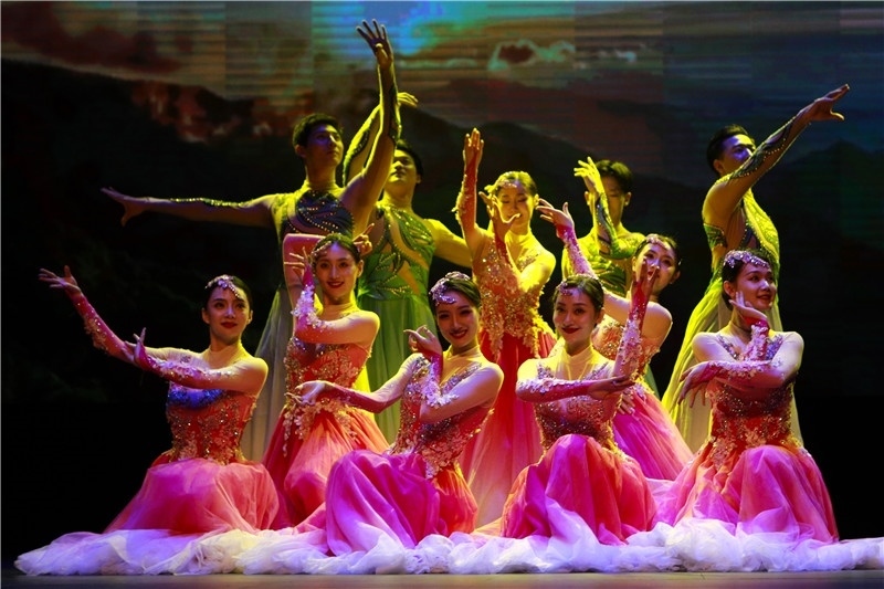 2024年“四海同春”慰?jī)S訪演團(tuán)亞太團(tuán)新西蘭惠靈頓演出現(xiàn)場(chǎng)。圖片由陸欣讌、孟韜、葉勇提供