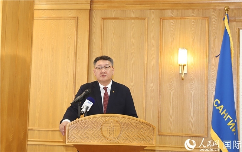 扎布赫楞部長致辭。人民網記者 霍文攝