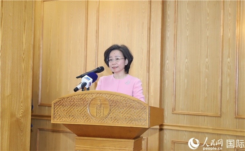 沈敏娟大使致辭。人民網記者 霍文攝