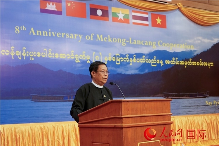 緬甸副總理兼外交部長丹穗致辭。人民網(wǎng)記者 謝佳君攝