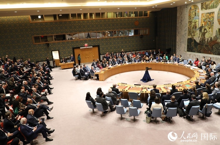 4月18日，聯(lián)合國總部安理會投票現(xiàn)場。 人民網(wǎng)記者 李志偉攝