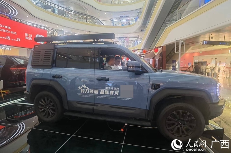 消費(fèi)者在商場(chǎng)選購汽車。人民網(wǎng)記者 陳燕攝