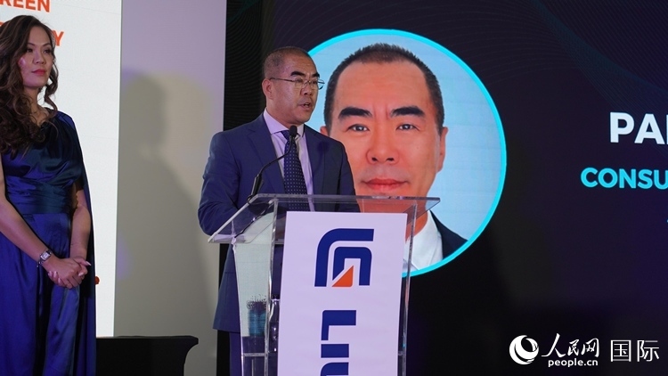 中國駐約翰內(nèi)斯堡總領(lǐng)事潘慶江發(fā)言致辭。人民網(wǎng) 張茜攝