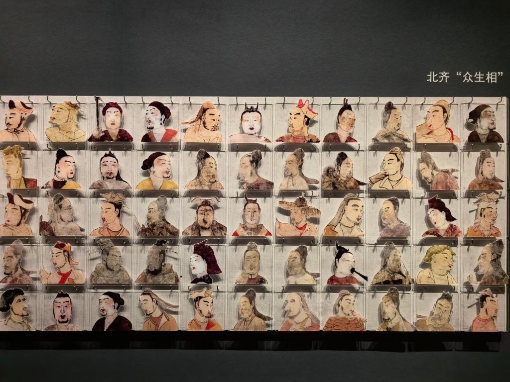 太原北齊壁畫博物館從山西北朝壁畫中提取人物元素展現(xiàn)當(dāng)時民族融合、文化交流。太原北齊壁畫博物館供圖