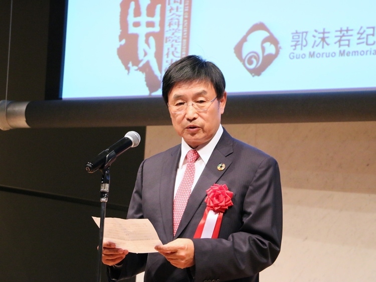 日中友好會(huì)館中國代表理事黃星原致辭。人民網(wǎng) 許可攝