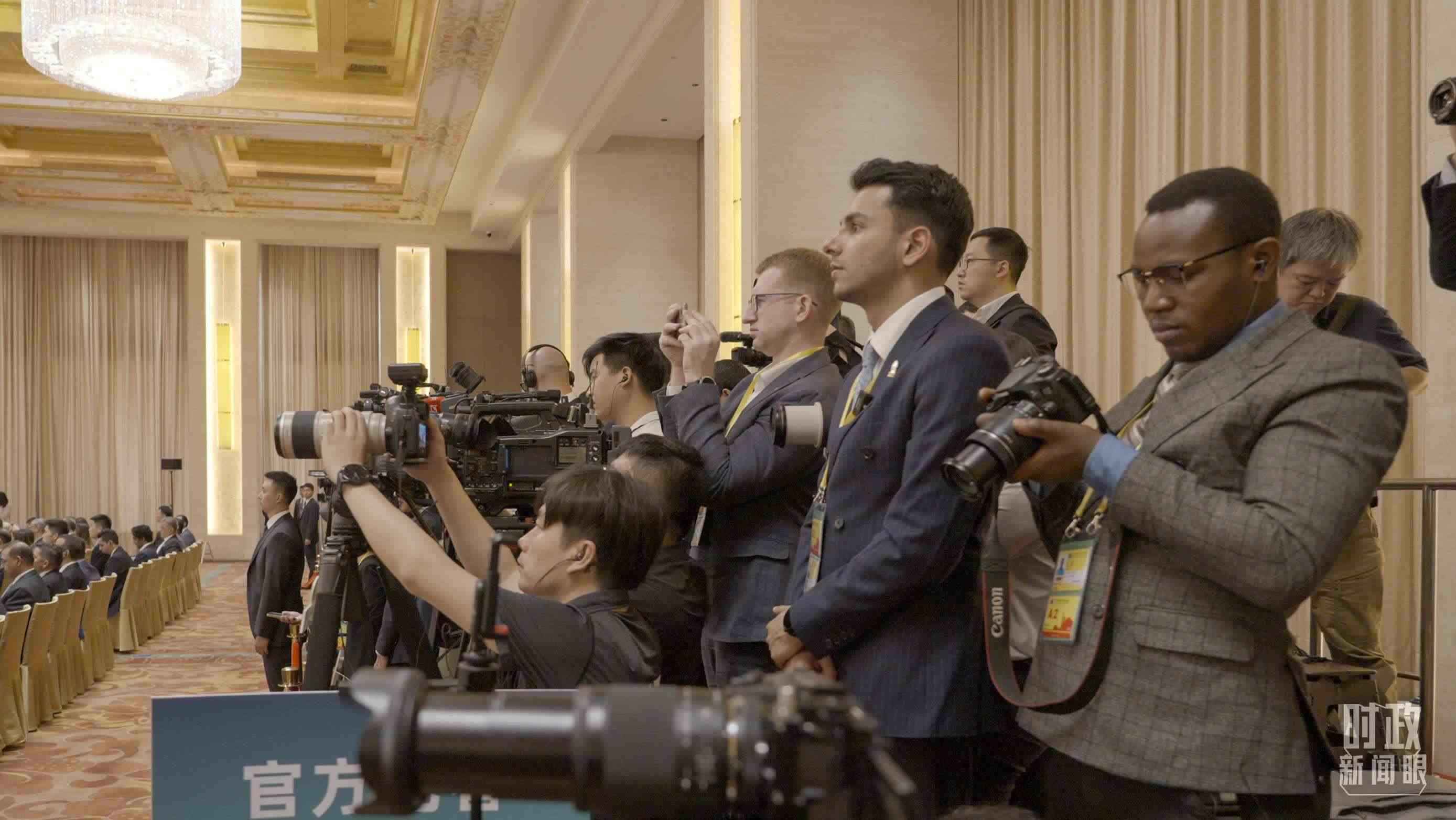 △現(xiàn)場媒體區(qū)。（總臺央視記者彭漢明拍攝）