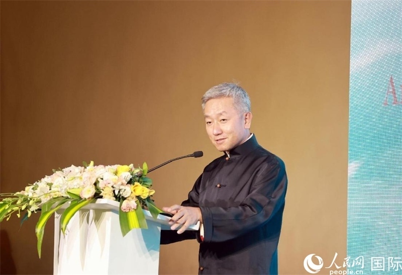 張益明大使致辭。人民網(wǎng)記者 管克江攝