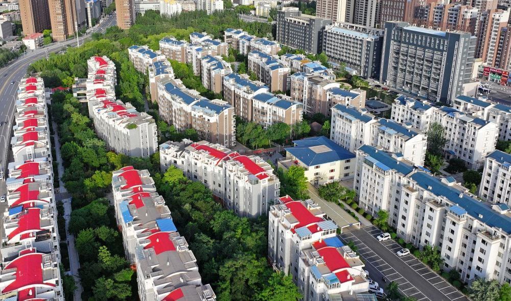 6月19日拍攝的長城花園社區(qū)（無人機照片）。