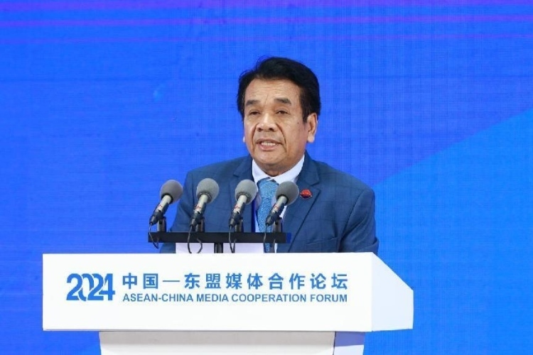 韓桑阿致辭。中國外文局供圖