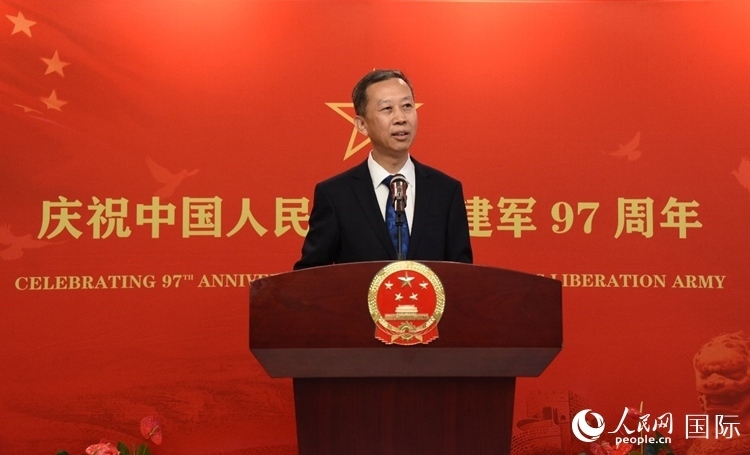 中國駐瑞典大使崔愛民致辭。人民網(wǎng)記者 殷淼攝