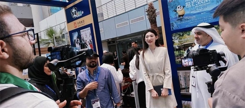 中國聯(lián)合展臺(tái)引發(fā)阿拉伯媒體關(guān)注。主辦方供圖