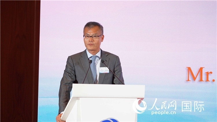 中國駐南非使館鄭冰開公使發(fā)言。 人民網(wǎng) 張茜 攝