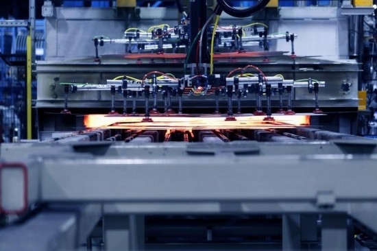 這是海斯坦普零件生產(chǎn)線（資料照片）。新華社發(fā)