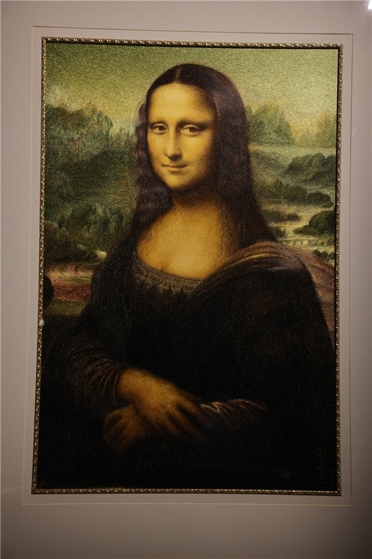 圖4:“土”展區(qū) 蘇繡《蒙娜麗莎》(圖片:陽光媒體集團(tuán))