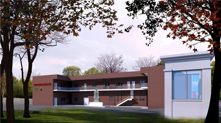 圖3：圖為孔子學(xué)院教學(xué)樓項目效果圖。四川路橋供圖