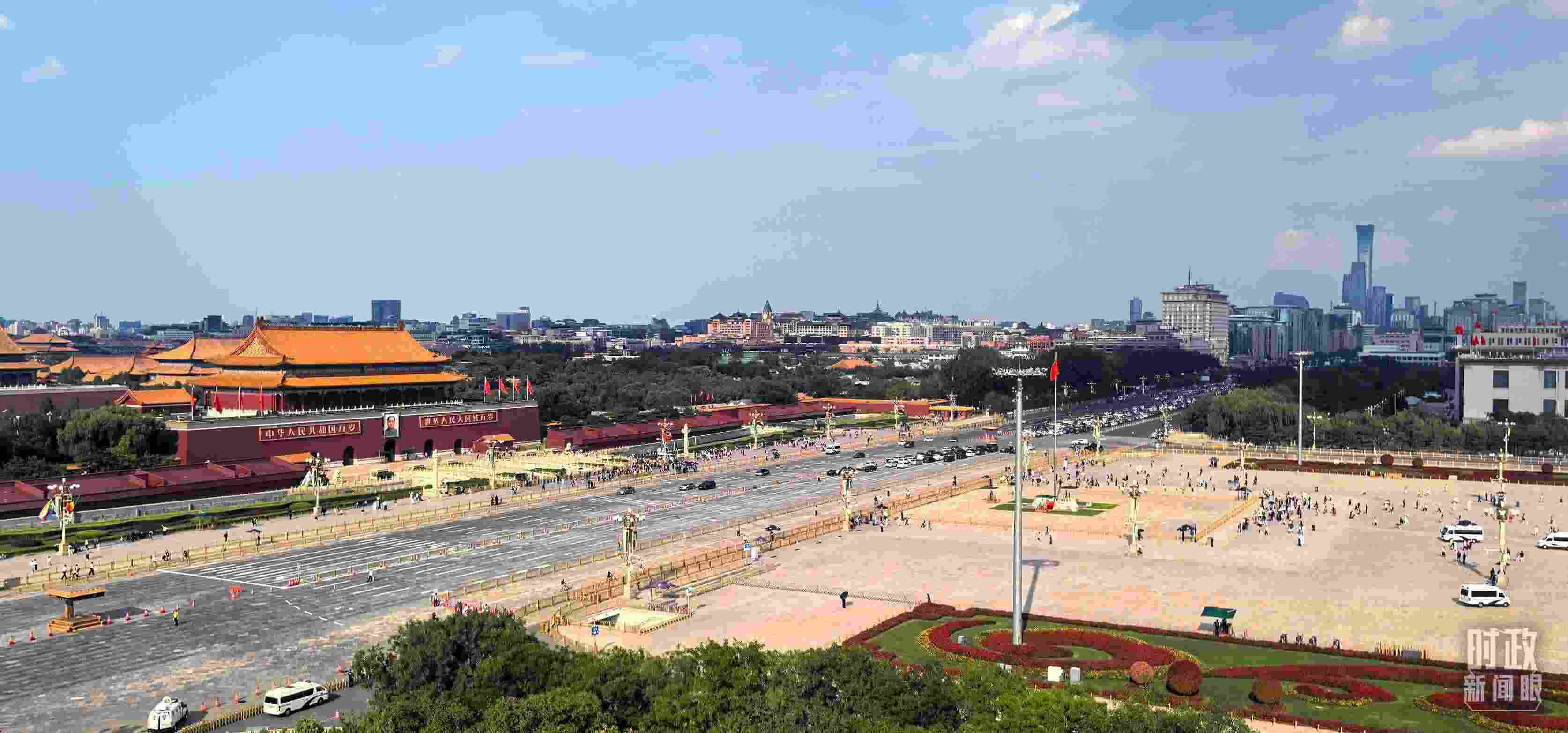 9月6日的天安門廣場(chǎng)。（總臺(tái)央視記者王子杭拍攝）
