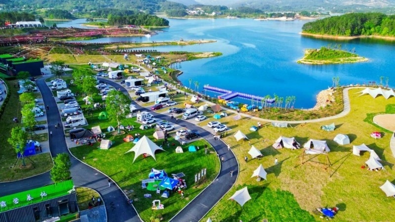 牛車河月亮灣露營基地。受訪方供圖