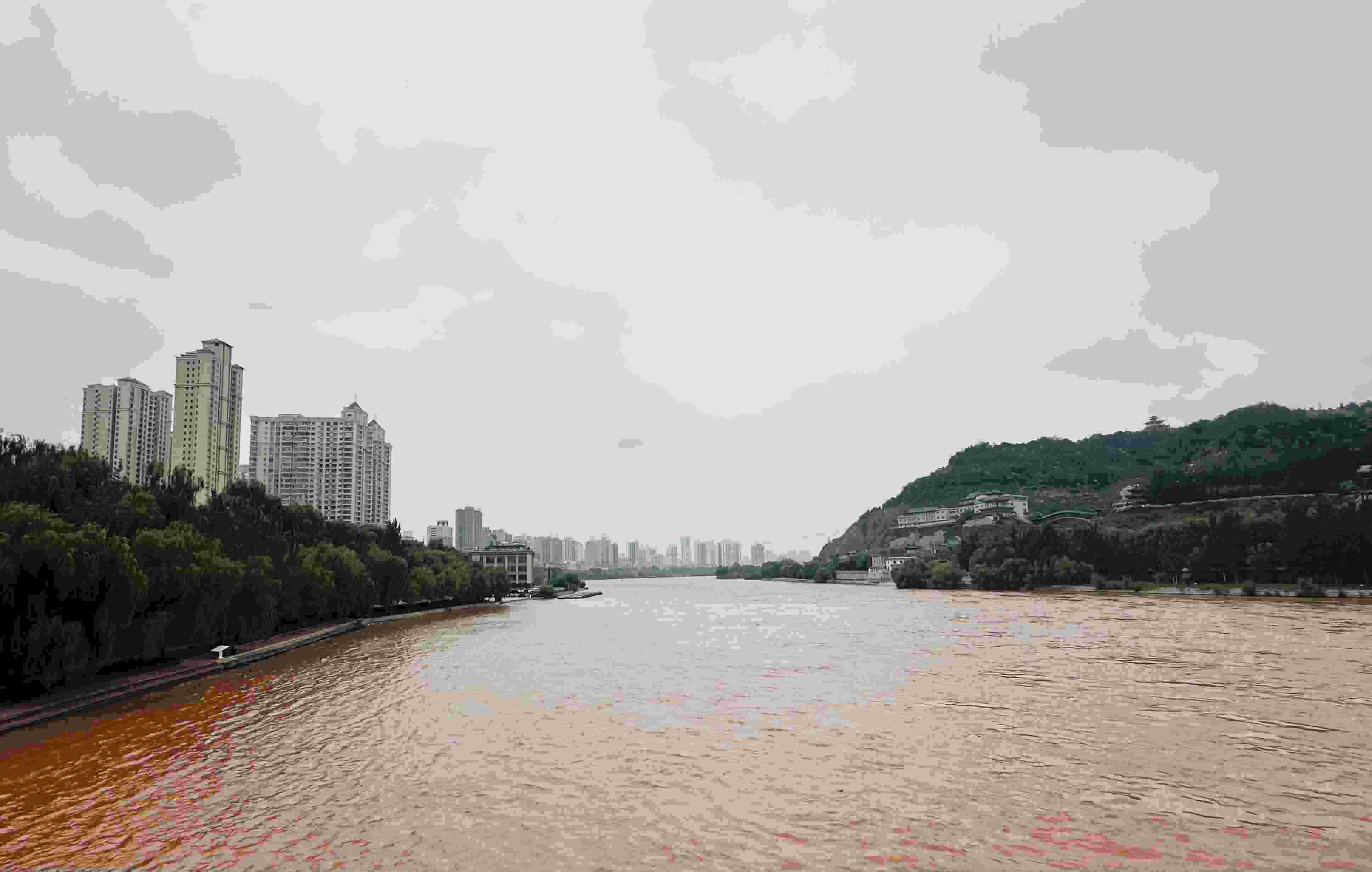 △黃河蘭州段。（總臺央視記者陸泓宇拍攝）