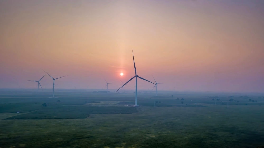 內(nèi)蒙古通遼市238萬(wàn)千瓦風(fēng)電基地。（受訪者供圖）