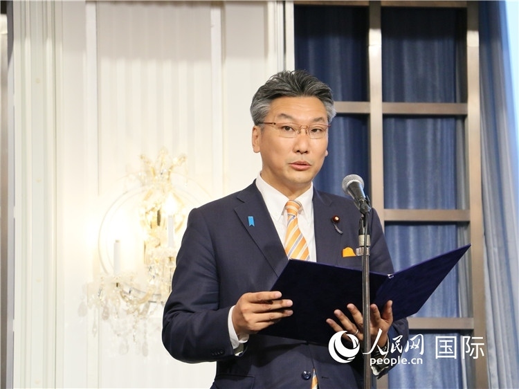日本國貿(mào)促會長代理橋本岳致辭。人民網(wǎng) 許可攝