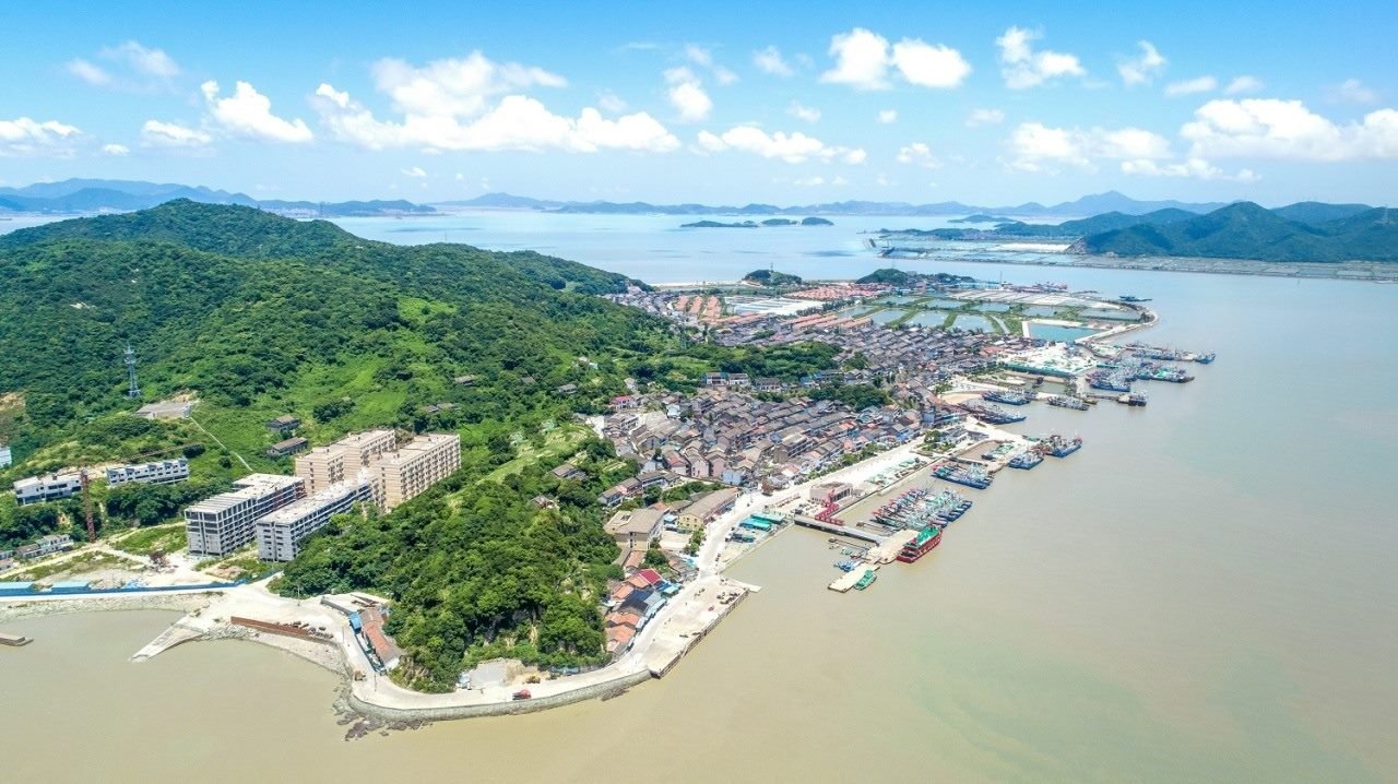 航拍視角看今日螞蟻島。螞蟻島管委會供圖