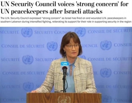 《華盛頓郵報(bào)》報(bào)道截圖（題圖為本月安理會(huì)輪值主席、瑞士常駐聯(lián)合國(guó)代表帕絲卡萊·貝里斯維爾）