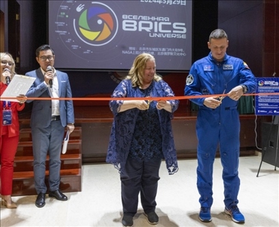 5月29日，“宇宙·金磚國家”圖片巡回展在北京舉辦。 北京俄羅斯文化中心供圖